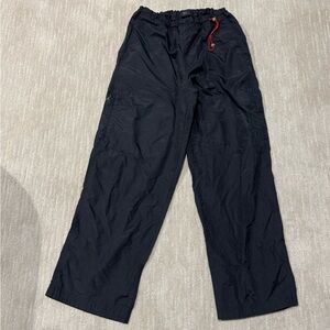 Men’s Vintage Y2K Nike Cargo Black Nylon Track Pants Silver Tag Size Large EUC